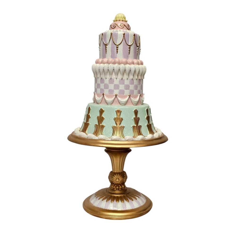 MacKenzie-Childs Pastel Confections Cake Tower Hand Painted Figurine